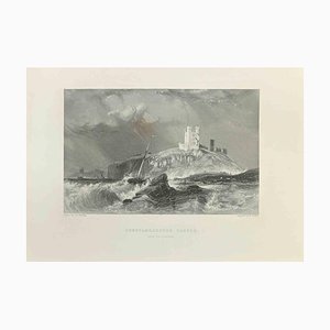 Edward Frencis Finden, Castillo de Dunstanborough, grabado, 1845