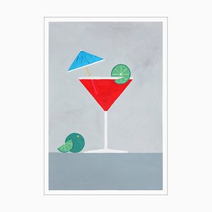 Gio Bellagio, Cosmopolitan Cocktail, 2023, Acrylic on Paper