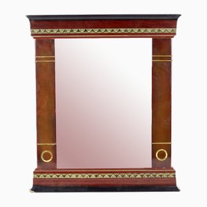 Art Nouveau Wooden Frame with Brass Decor, 1890s