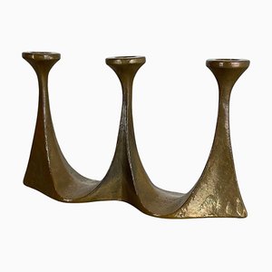 Mid-Century Brutalist Bronze Candleholder by Michael Harjes, 1960s