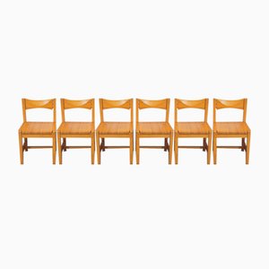 Mid-Century Modern Pine Dining Chairs by Ilmari Tapiovaara for Laukaa Pu, 1960s, Set of 6