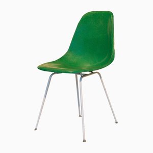 Grüne Vintage Stühle mit DSX-H Gestell von Charles & Ray Eames für Herman Miller, 1960er