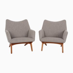 Set of Danish Easy Chairs by Illum Wikkelsø for A/S Mikael Laursen, 1950s