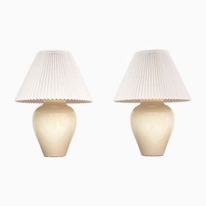 Vintage Porcelain Lamps, 1970s, Set of 2