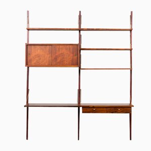 Mid-Century Danish Desk and Cabinet Shelving in Rosewood by Preben Sorensen for Ps System, Denmark, 1960s