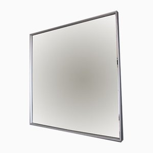 Vintage Aluminum Square Mirror