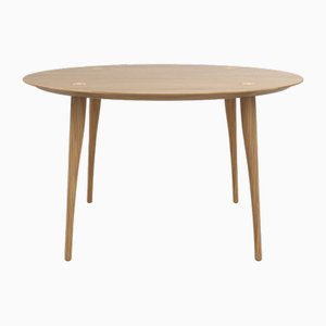 Mesa de comedor Lewes redonda 130 de roble de Sjoerd Vroonland para Revised