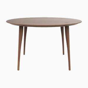 Lewes Round 130 Walnut Dining Table by Sjoerd Vroonland for Revised