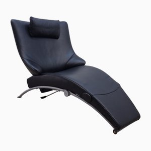 Schwarzer Solo Designer Sessel aus Echtleder von Wk Möbel