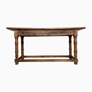 Early 20th Century Carved Walnut Console Table, 1890s