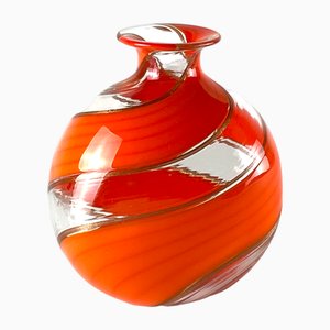 Orangefarbene Stabvase von Fratelli Toso, 1990er