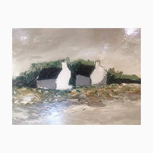 George Laporte, Paesaggio della Bretagna, anni '60, Olio su tela, Con cornice