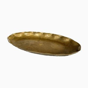 Monumental Brass Centerpiece Tray, Italy, 1970s