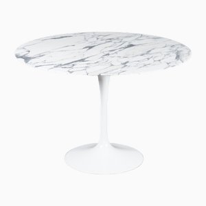 Tulip Dining Table with Arabescato Marble Top by Eero Saarinen for Knoll International, 1970s