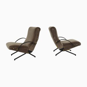 Set of Vintage Mod. P40 Adjustable Chairs by Osvaldo Borsani for Tecno, 1956