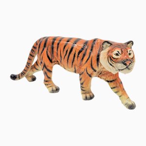 Tiger Figurine in Porcelain by Göbel, 1970s