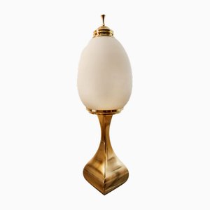 Table Lamp in Brass with Oval Glass