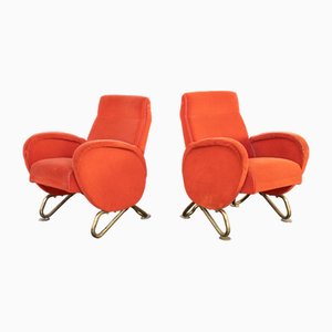 Armchair Designed by Carlo Mollino for the Rai Auditorium in Turin, 1952, Set of 2