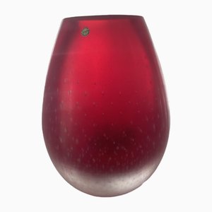 Rote Bullying Vase von Gianni Vigna für Venini