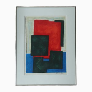 Osmund Hansen, Composition, 1980s, Color Lithograph, Framed