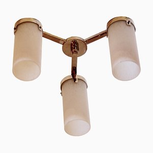 French Art Deco Petitot Style Ceiling Light, 1940s
