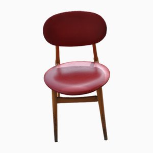 Hungarian Red Leatherette Desk Chair, 1960s