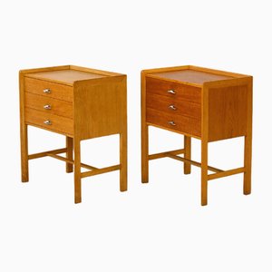 Vintage Scandinavian Bedside Tables with Drawers, 1960s, Set of 2