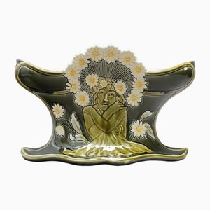 Art Nouveau Ceramic Jardiniere from Gustave de Bruyn Fives Lille, 1890s