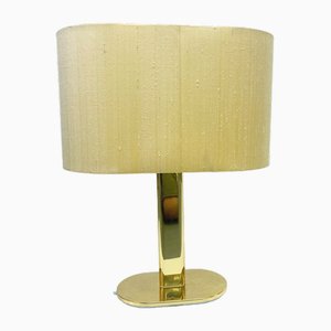 Lámpara de mesa Staff forma ovalada dorada años 80 90, años 70