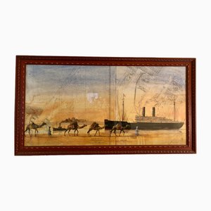 Letestu, Port in Egypt, Offset Print, Framed
