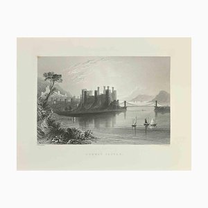 JC Armytage, Conway Castle, Radierung, 1845