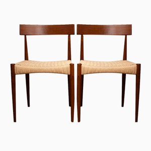 Danish Dining Chairs by Arne Hovmand-Olsen for Mogens Kold, 1960s, Set of 2