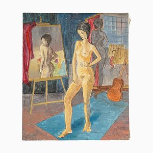 Evelyne Luez, Desnuda, óleo sobre lienzo