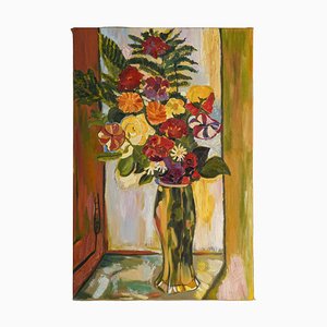 Laurence C, Ramo de flores, siglo XX, óleo sobre lienzo
