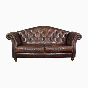 Vintage Chesterfield Sofa in Sheep Leather
