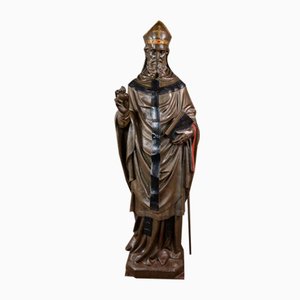 Large Cast Iron Statue of Bishop Augustine