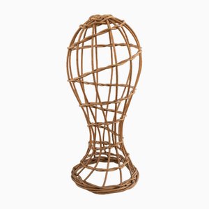 Marotte Hat Head in Rattan, 1950