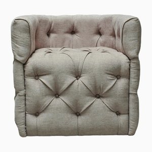 See Armchair in Grey Fabric