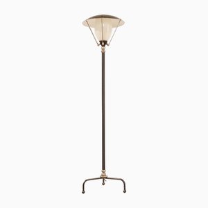 Belgian Brass Tripod Floor Lamp, 1950s