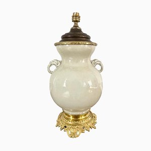 Lampada in porcellana smaltata, inizio XIX secolo