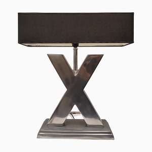 Mid-Century French Lamp in Steel