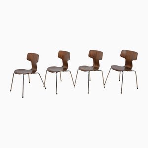 Sillas de comedor modelo 3103 de Arne Jacobsen para Fritz Hansen, años 70. Juego de 4