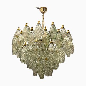 Lámpara de araña Polygon de cristal de Murano, años 80