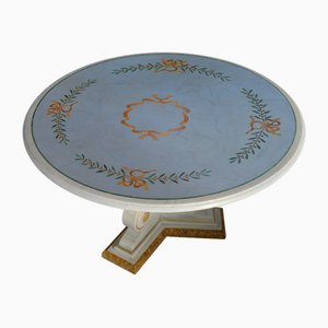 Round Dining Table with Inlaid Marble Top by Cubioli from Cupioli Living