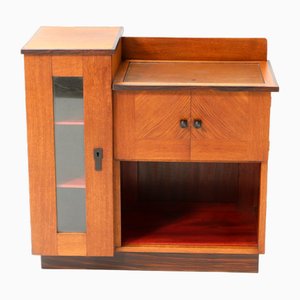 Moderner Art Deco Eichenholz Teeschrank von PEL Izeren für De Genneper Molen, 1920er