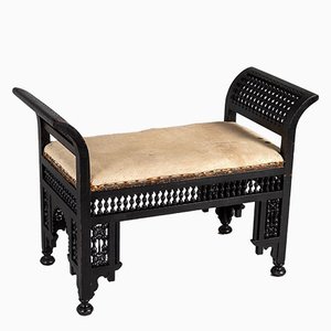 Early 20th Century Ebonised Window Bench from Liberty & Co, 1890s