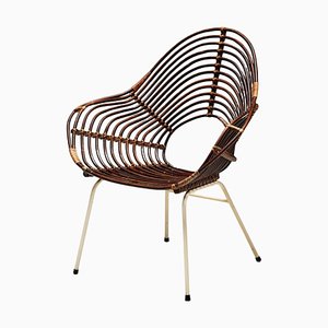 Rattan Chair by H. Broekhuizen for Rohé Noordwolde, Netherlands, 1960s