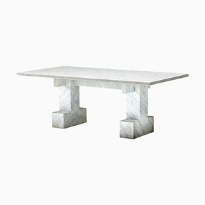 Mesa de comedor de mármol de Carrara, Italia, años 70