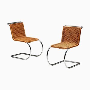 MR10 Rattan Easy Chair by Ludwig Mies Van Der Rohe for Tecta, Germany, 1980s