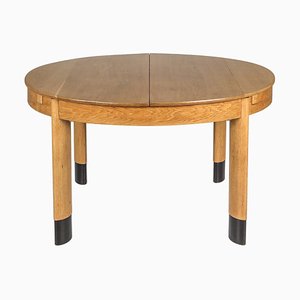 Rationalist Oval Dining Table in Oak by Axel Einar Hjorth, 1928